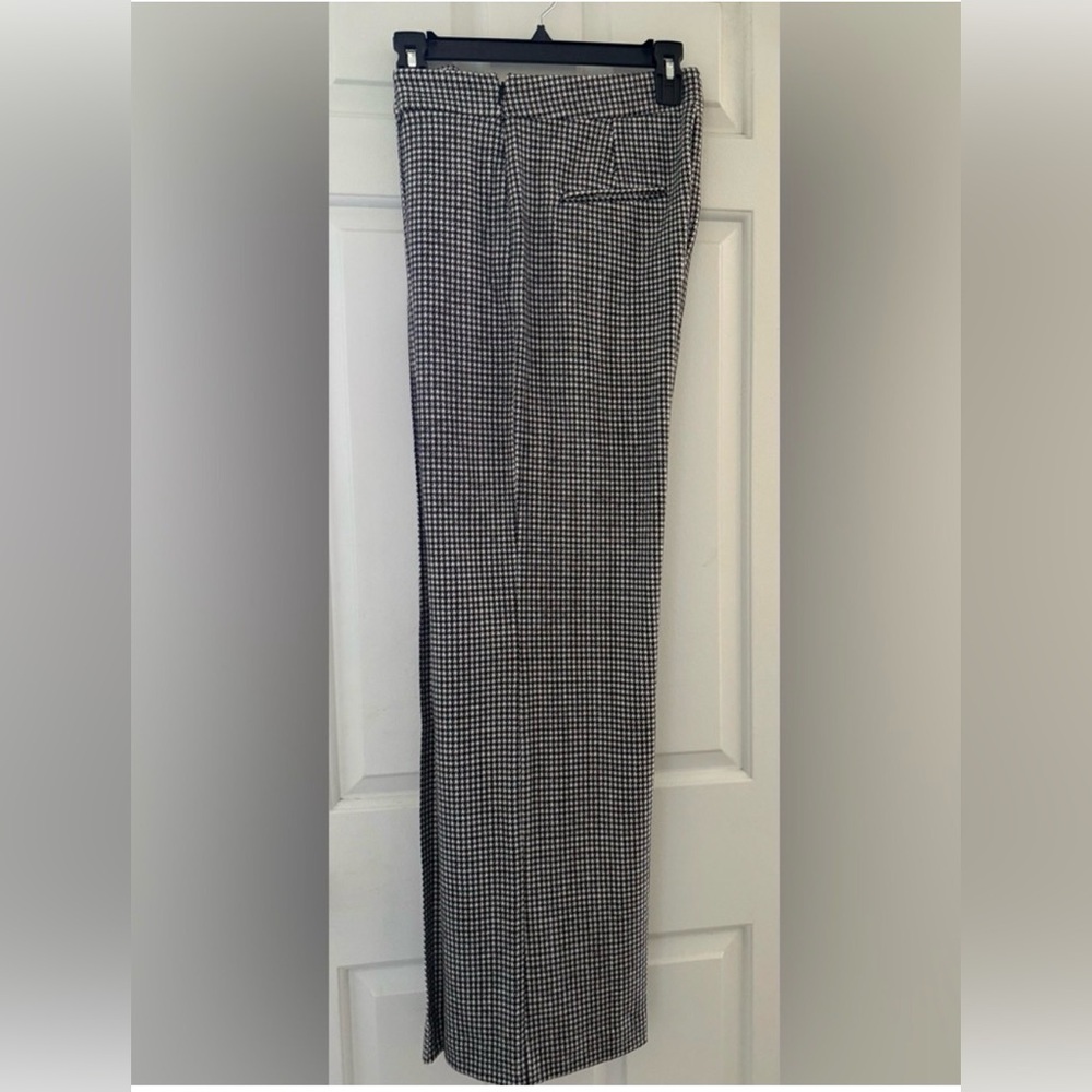 Ann Taylor Houndstooth Wide Leg Trouser High Waist Sz 4 NWT - Picture 4 of 7